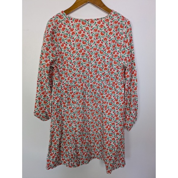 Boden V Neck 100% Linen Floral Dress US 6 UK 10 Beach Cottage - Picture 3 of 6